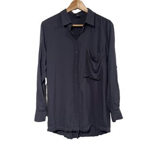 ⚡️Club Monaco 100% rayon roll up sleeve tunic shirt - size XS